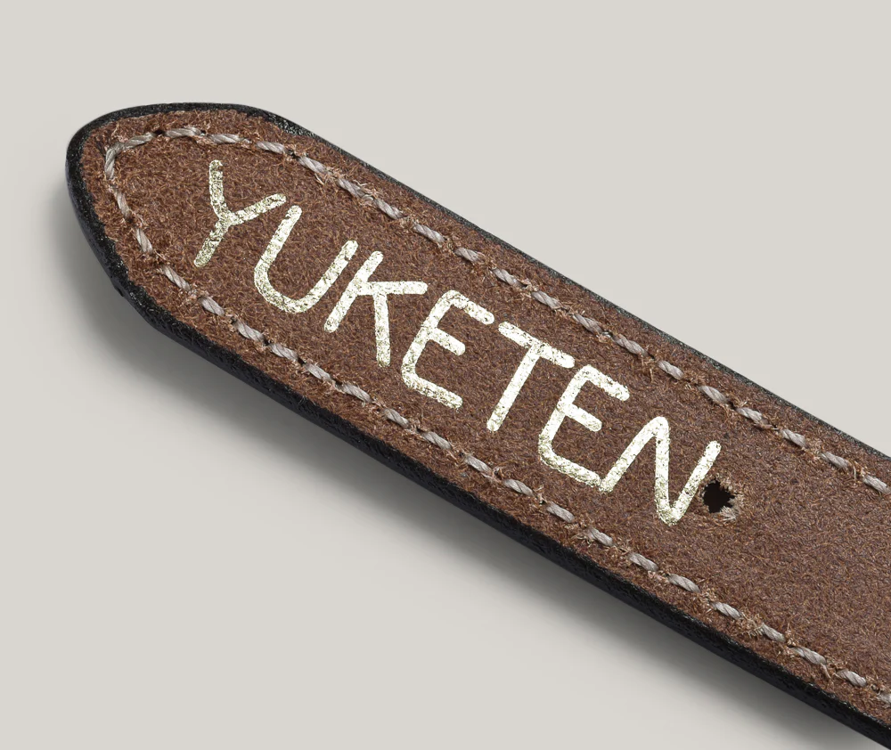 YUKETEN 1" TRIPLE STITCHED BELT - BUCK BROWN W/ NATURAL STITCH - Image 5